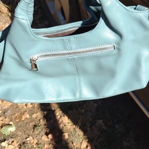 Elegant Blue Leather Handbag
